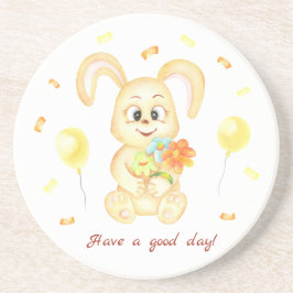 Niedlicher Bunny für eine positive Stimmung Getränkeuntersetzer
