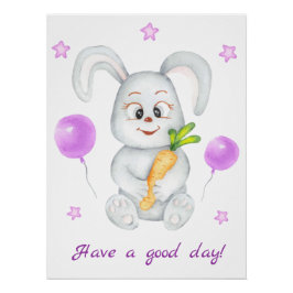 Niedlicher Bunny für eine positive Stimmung Poster