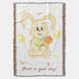 Niedlicher Bunny für eine positive Stimmung Poster Decke