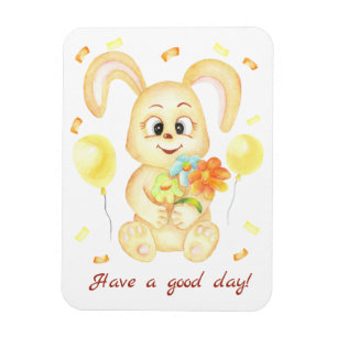 Niedlicher Bunny für eine positive Stimmung Poster Magnet