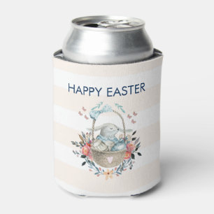 Niedlicher Bunny in Basket & Hübsch Florals Happy  Dosenkühler
