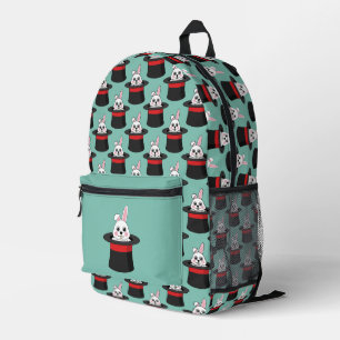 Niedlicher Bunny in Wizard Hat Pattern Bedruckter Rucksack