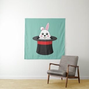 Niedlicher Bunny in Wizard Hat Wandteppich
