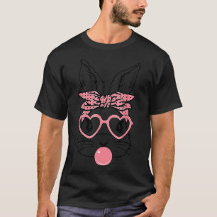 Niedlicher Bunny mit Bandana Herzbrille Bubblegum T-Shirt