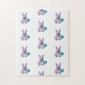 Niedlicher Bunny mit einem Korb