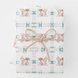 Niedlicher Bunny Osteraster Geschenkpapier Set