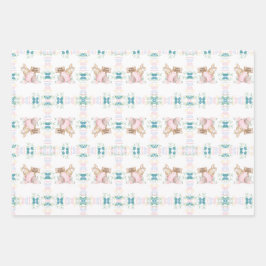 Niedlicher Bunny Osteraster Geschenkpapier Set