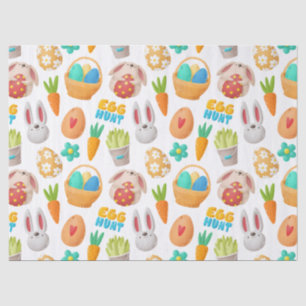 Niedlicher Bunny, Osterkörbe und Eierdekoupage Seidenpapier
