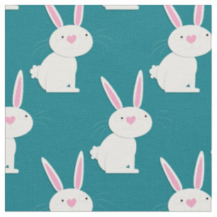 Niedlicher Bunny Rabbit Kids Cartoon Stoff