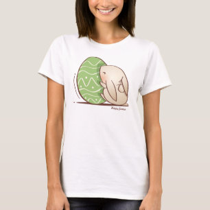 Niedlicher Bunny schiebt grünes Ostereier T-Shirt
