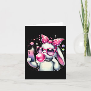 Niedlicher Bunny Selfie Bubblegum Ästhetische Oste Karte
