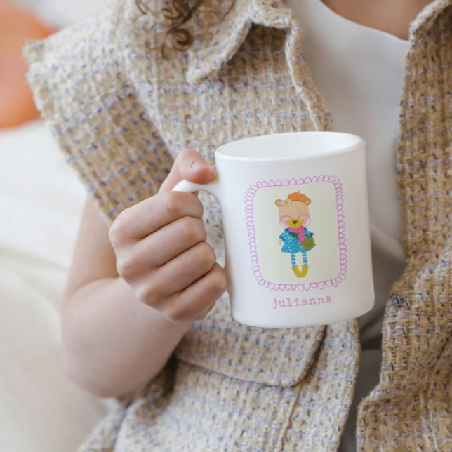 Niedlicher bunter Boho Hipster Bärenname Kaffeetasse (Von Creator hochgeladen)