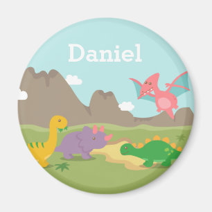 Niedlicher bunter Dinosaurier-Kindermagnet Magnet