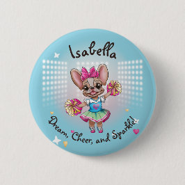 Niedlicher bunter französischer Geistesgeist Button