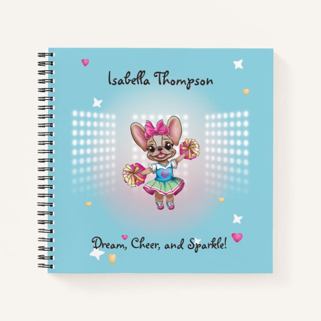 Niedlicher bunter französischer Geistesgeist Notizbuch (Vorderseite)