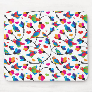 niedlicher bunter Papageienvogel Mousepad