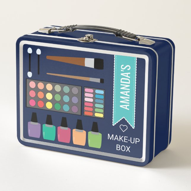 Niedlicher bunter personalisierter metall lunch box (Vorderseite)