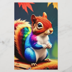 Niedlicher Bunter Sitzender Eichhörnchen-75463 Briefpapier
