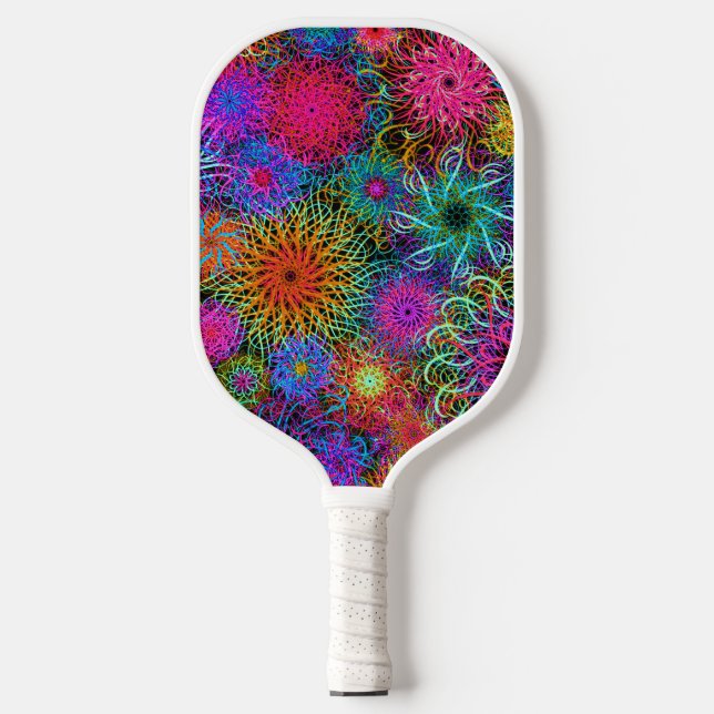 Niedlicher, bunter Tasse Schlüsselanhänger Pickleball Schläger (Vorderseite)