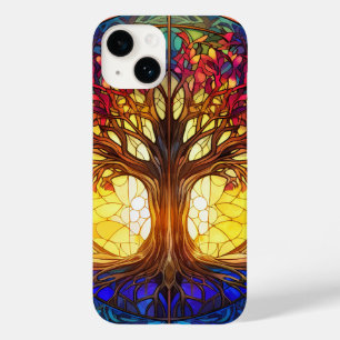 Niedlicher Buntglasbaum Case-Mate iPhone 14 Hülle