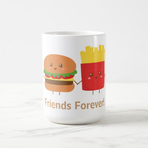 Niedlicher Burger und Fischrogen, Freunde für Kaffeetasse