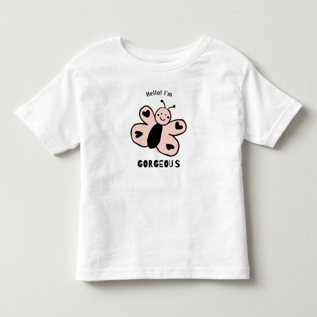 Niedlicher Butterfly-Cartoon Kleinkind T-shirt (Vorderseite)
