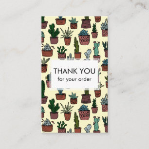 Niedlicher Cacti & Succulents QR Code Order Vielen Visitenkarte