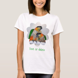 Niedlicher Caique-Papagei Wasserfarbenkunst Person T-Shirt