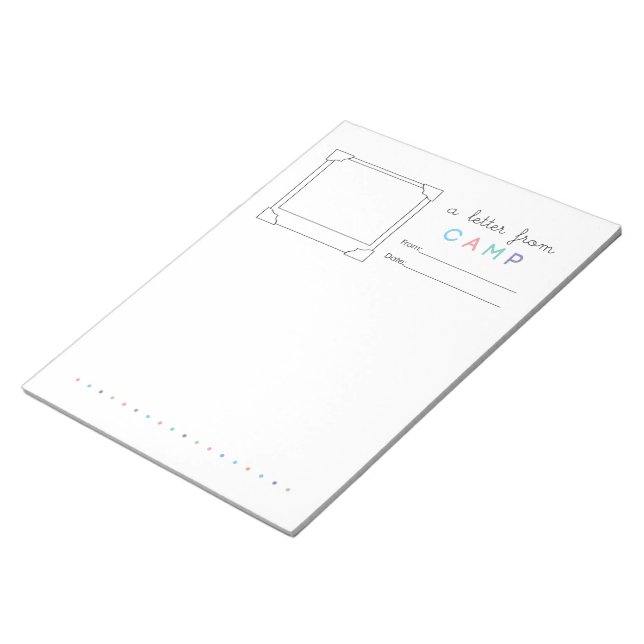 Niedlicher Camp-Stationierungskämpferbrief Notizblock (angewinkelt)