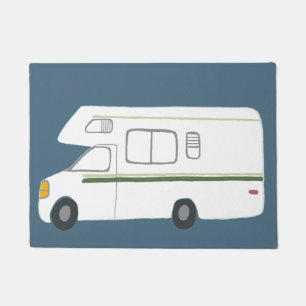 Niedlicher Campingplatz Vintag Fußmatte