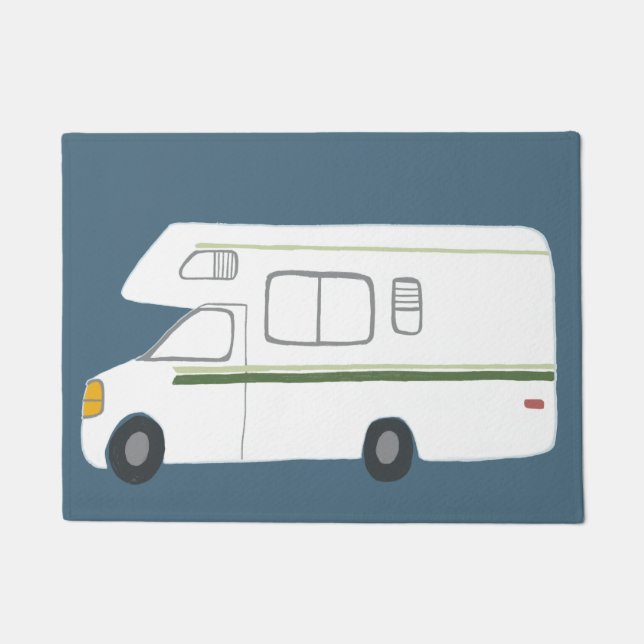 Niedlicher Campingplatz Vintag Fußmatte (Vorderseite)