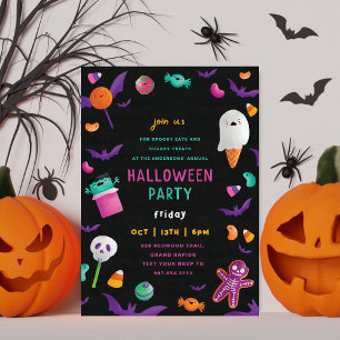 Niedlicher Candy Frame l Halloween Funny Kids Part Einladung