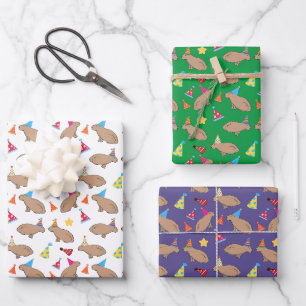 Niedlicher Capybara Hand-Illustrierter Whimsical G Geschenkpapier Set