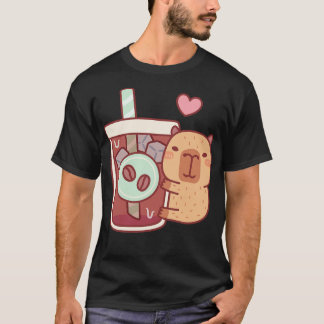 Niedlicher Capybara-Hugs-Icous-Kaffee T-Shirt