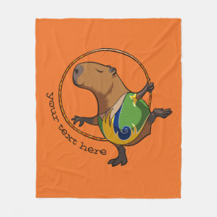 Niedlicher Capybara Rhythmische Gymnastik Hoop Car Fleecedecke