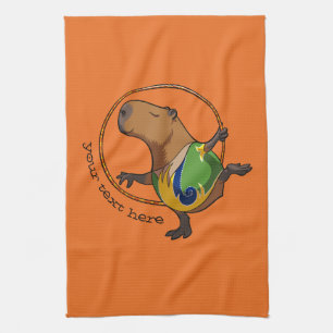 Niedlicher Capybara Rhythmische Gymnastik Hoop Car Geschirrtuch