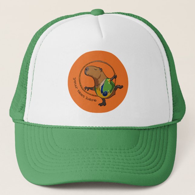 Niedlicher Capybara Rhythmische Gymnastik Hoop Car Truckerkappe (Vorderseite)