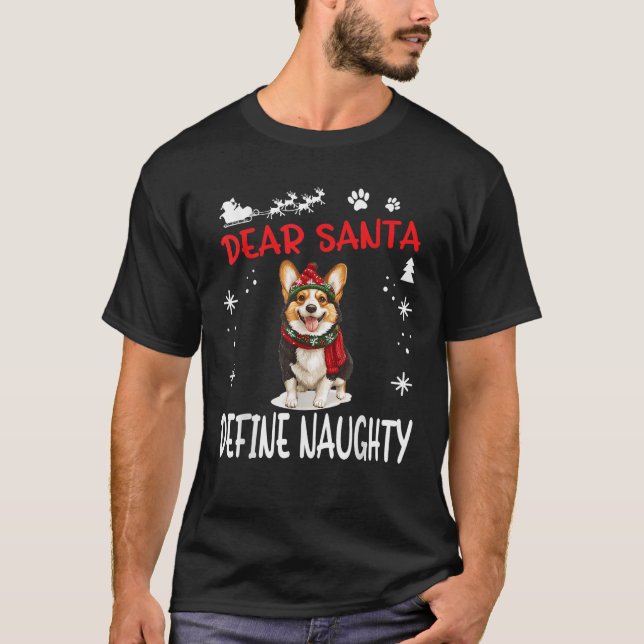 Niedlicher Cardigan Welsh Corgi Dog Weihnachtslieb T-Shirt (Vorderseite)