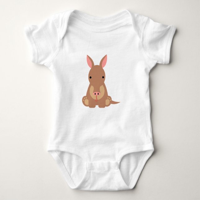 Niedlicher Cartoon Aardvark Geschenk Baby Strampler (Vorderseite)