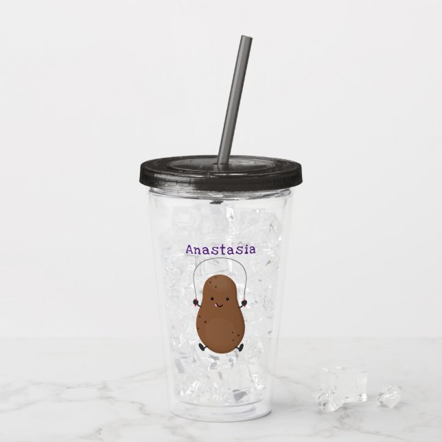 Niedlicher Cartoon Acryltrinkbecher (Rückseite Ice)
