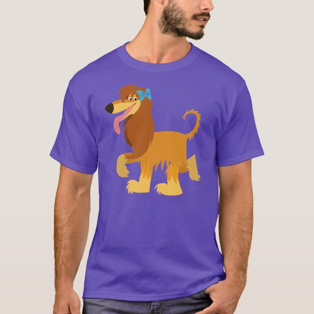 Niedlicher Cartoon Afghanischer Hund T - Shirt (Vorderseite)