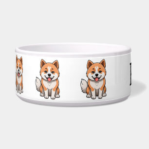 Niedlicher Cartoon Akita Personalize Napf