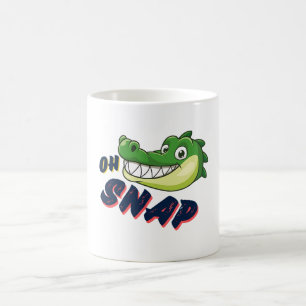 Niedlicher Cartoon Alligator Snappappy Oh Snap Fun Kaffeetasse