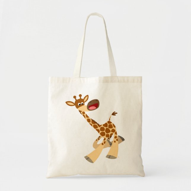 Niedlicher Cartoon Ambling Giraffe Tasche (Vorne)