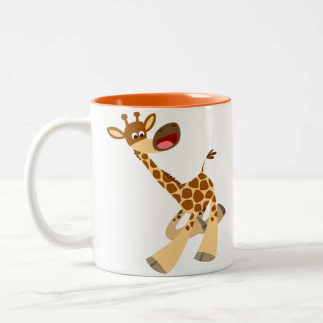 Niedlicher Cartoon Ambling Giraffe Tasse (Links)
