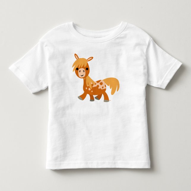Niedlicher Cartoon Appaloosa Pony Kinder T - Shirt (Vorderseite)