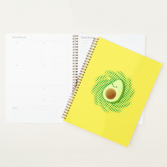 Niedlicher Cartoon Avocado auf störendem Vortex Planer (Anzeige)