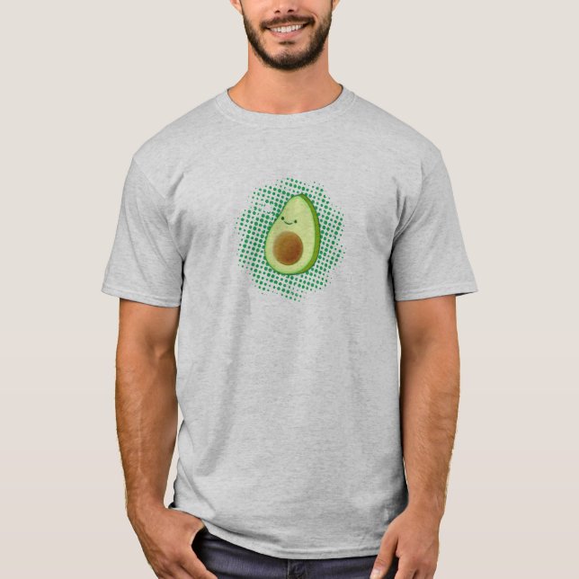 Niedlicher Cartoon Avocado auf störendem Vortex T-Shirt (Vorderseite)