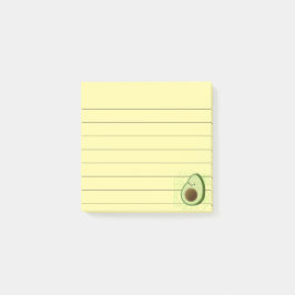 Niedlicher Cartoon Avocado gestört Lined 3x3 Post-it Klebezettel