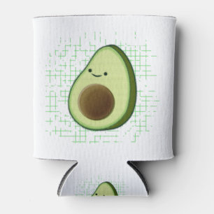 Niedlicher Cartoon Avocado im Hintergrund Dosenkühler